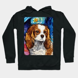 Blenheim Cavalier King Charles Spaniel Night (Portrait) Hoodie